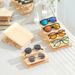 Unisex Solid wood glasses display stand Stepped glasses display props sunglasses bracket Sunglasses rack jewelry display stand_maomaolike.com