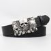 HOT Western Cowboy PU Leather Belt - Men Waist Strap Bull Decoration Floral Engraved for Jeans_maomaolike.com