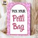Potli Bag Themed Painting Poster, Pink Floral Patterned Border With Stylish Script Text Poster, Charming Decorative Sign Ideal For Festive Gatherings_maomaolike.com