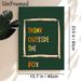Inspirational "Think Outside The Box" Painting Poster, Warm-toned Hand-drawn Typography Poster, Motivational Quote Decor Suitable For Office, Study_maomaolike.com