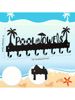 Beach-Themed Wall-Mounted Metal Towel Rack With 8 Hooks Perfect For Pool Towels_maomaolike.com