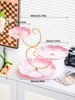 3-Tier Cupcake Stand Holder, Plastic Round Tiered Serving Stand, Mini Cakes Fruit Candy Display Dessert Tower Tray For Tea Party, Wedding_maomaolike.com