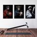 Trendy Street-style Chimpanzee Triptych Featuring A Baseball Bat, A Basketball And A Rugby Ball, Blending American Retro And Hip-hop Culture_maomaolike.com
