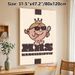 Narcissistic Themed Cartoon Painting Poster, Vintage Retro Cute Character With Crown & Mirror Poster, Playful Humorous Decor For Bedroom, Living Room_maomaolike.com