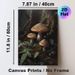 Forest Mushroom Painting Poster, Realistic Dark Forest Mushroom & Fern Scene Poster, Calming Natural Woodland Design, Ideal For Living Room, Bedroom_maomaolike.com