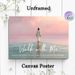 Religious "Walk With Me" Scripture Painting Poster, Serene Pastel Seascape With Robed Figure Poster, Inspirational Biblical Quote Decor Ideal For_maomaolike.com