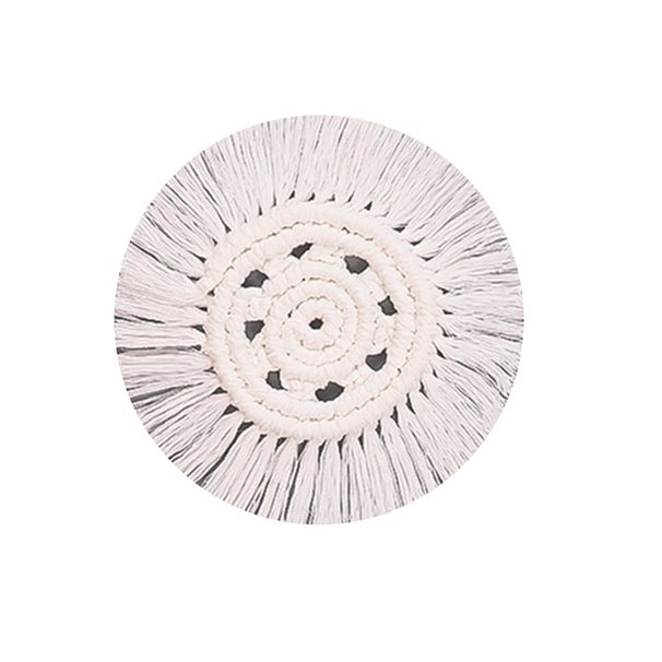 Fresh Handmade Woven Placemats Cotton Rope Tassel Coasters Bohemian Dining Table Decoration Homestay Heat Insulation Mats_maomaolike.com