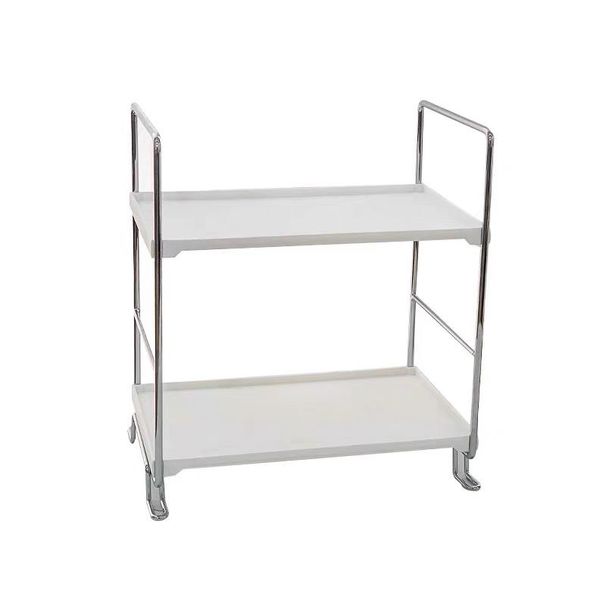 Ncheli Double Layer Corner Shelf Kitchen Worktop Spice Rack Corner Wall Shelf Standing Cup Shelf For Kitchen, Living Room, Bathroom, Bedroom (White)_maomaolike.com