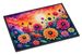 Dahlias In Color Doormat Front Door Mat Indoor Outdoor Rugs For Entryway, Non Slip Washable Low Pile, 24H X 36W_maomaolike.com