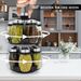 12 Glass Jar Bottles Set Revolving Spice Rack Organizer Storage For Kitchen, Spice Stand Holder, Spinning Countertop Herb And Spice Rack Organizer With_maomaolike.com