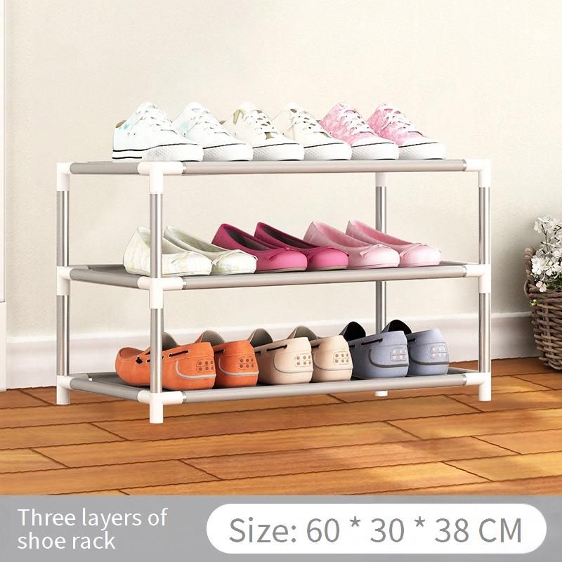 Yarifan Multi-Tier Shoe Rack With Dustproof Cover, Space-Saving Shoe Organizer For Dorm, School, Home, And Office_maomaolike.com