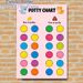 Potty Chart Painting Poster, Cute Cartoon Animal & Vibrant Color Dot Design Poster, Practical Aid For Toilet Training, Ideal For Bathroom_maomaolike.com