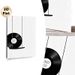Vinyl Record Themed Painting Poster, Minimalist Black & White Graphic Poster, Stylish Music-inspired Decor With "Enjoy Life" Quote, Ideal For Living_maomaolike.com