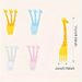 12pcs Reusable Giraffe Exquisite Fork Snacks, Cakes, And Fruit Decoration - Perfect For Outdoor Use_maomaolike.com