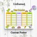 Class Schedule Painting Poster, Vibrant Cute Cartoon Style Poster, Practical Weekly Class Planner For Organizing Study Routines, Ideal For Classroom_maomaolike.com