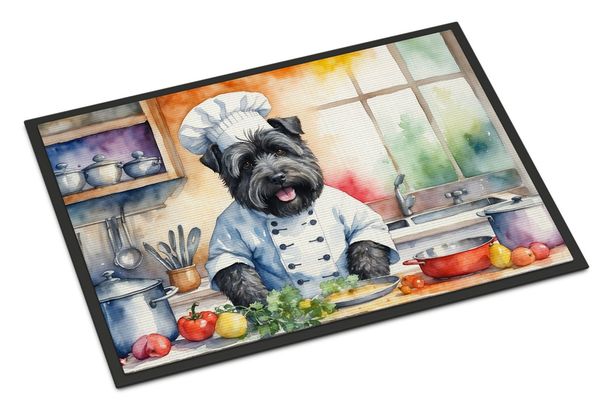Bouvier Des Flandres The Chef Doormat Front Door Mat Indoor Outdoor Rugs For Entryway, Non Slip Washable Low Pile, 24H X 36W_maomaolike.com