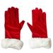 Christmas sock Short canary and white wool gloves Christmas gala ceremonial performance gloves Winter gloves_maomaolike.com