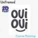 Oui Oui Typography Painting Poster, Minimalist Dark Curvy Lettering With Smiley Poster, Playful French-inspired Wall Decor Ideal For Living Room_maomaolike.com