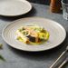 Kiln-Change Tea Color Threaded Western Pasta Japanese Flat Shallow Ceramic Dish Plate Home High-End Tableware_maomaolike.com