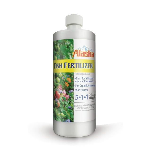 Alaska Fish Emulsion Fertilizer Natural Organic Concentrate 5-1-1 1qt_maomaolike.com