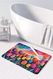 Tulips In Color Memory Foam Kitchen Mat Machine Washable Anti-Fatigue Mat Cushion Comfort Bath Mat Or Kitchen Rug_maomaolike.com