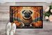 Fawn Pug Fall Doormat Front Door Mat Indoor Outdoor Rugs For Entryway, Non Slip Washable Low Pile, 24H X 36W_maomaolike.com