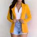 Women's Clothing small suits Lapel long sleeves slim sweet button street jacket suit multi color spot_maomaolike.com