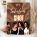 Joyful Girls' Gathering Painting Poster, Warm-toned Retro Style Poster, Playful "Let's Inhale A Shot" Design With Laughing Women, Ideal For Home Bar_maomaolike.com
