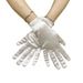 Unisex Bridal short four way stretch shiny satin dress gloves suitable for ladies to attend dinner dances/church/weddings_maomaolike.com