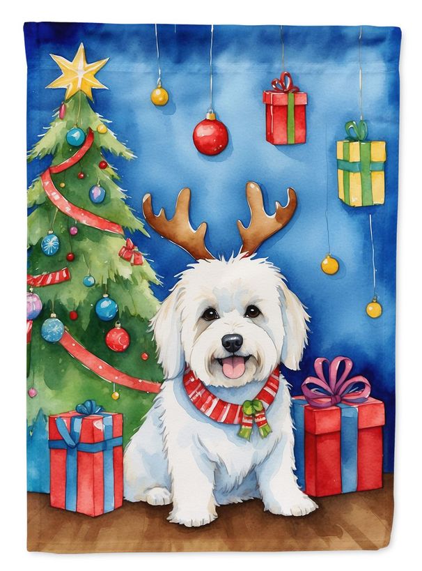 Coton De Tulear Christmas Reindeer Garden Flag Mailbox Flag Decorative Yard Flag Banner Outside Patio Artwork Yard Flower Beds, Garden Size, Multicolor_maomaolike.com