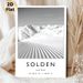 Solden Austria Ski Slope Painting Poster, Monochrome Minimalist Snowy Mountain Ski Trail Poster, Sleek Tranquil Landscape Decor Ideal For Living Room_maomaolike.com