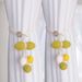 Modern New Simple Curtain Tiebacks With Adjustable Holes, Handmade Sheer Curtains, Gathered Hanging Balls, Decorative_maomaolike.com