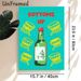Soju & Traditional Drum Themed Painting Poster, Vibrant Retro Graphic Poster, Festive Design With "Bottoms Up" Text, Ideal For Home Bar, Dining Area_maomaolike.com