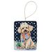 Poodle Christmas Porcelain Ornament Christmas Tree Hanging Decorations For Home Christmas Holiday, Rectangle, Gift, Multicolor_maomaolike.com