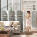 6 Panel 67" Tall Wood Privacy Screen Room Divider With 3 Shelves And Folding Storage For Bedroom, White_maomaolike.com