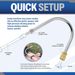 ESSENTIAL WASHER 120 Degree Bend Pressure Washer Gutter Cleaner Attachment With 1/4'' Quick Connect Brass Coupler And Plated Steel Plug_maomaolike.com