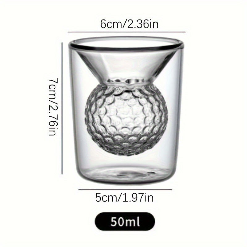 Golf Double-layer Glass Cup, High Borosilicate Thick Glass Water Cup, Transparent And Heat-insulating Milk Beverage Cup_maomaolike.com