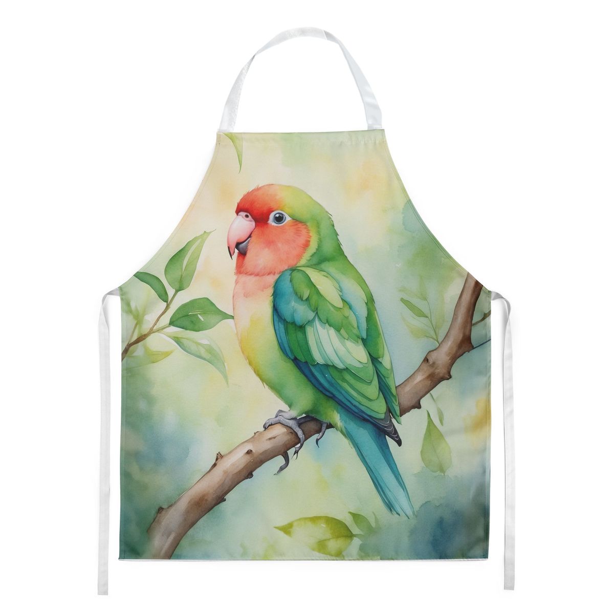 Peachfaced Lovebird Apron Cooking Kitchen Server Baking Crafts Gardening For Adult Women Men, Unisex, Large, Multicolor_maomaolike.com