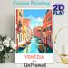 Venice Canal Themed Painting Poster, Vibrant Flat-style Colorful Waterway With Boats & Mediterranean Buildings Poster, Brings Warm Travel-inspired_maomaolike.com