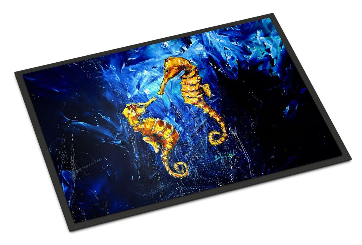 Seahorses Two To Tango Doormat Front Door Mat Indoor Outdoor Rugs For Entryway, Non Slip Washable Low Pile, 24H X 36W_maomaolike.com