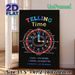 Telling Time Painting Poster, Vibrant Race Car Clock Graphic Poster, Educational Tool To Learn Time Reading And Conversions, Ideal For Classroom Or_maomaolike.com