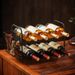 Home wine glass rack wine cabinet wine rack ornaments wine decoration inverted wine bottle rack light luxury high end wine rack_maomaolike.com