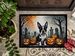 Boston Terrier Spooky Halloween Doormat Front Door Mat Indoor Outdoor Rugs For Entryway, Non Slip Washable Low Pile, 24H X 36W_maomaolike.com