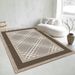 Living Room Rug Large Size Gorgeous Gold Frame Design Bedroom Rug Plush Thickened Machine Washable Thickened Underlay Interior Decorative Rug_maomaolike.com