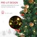 Prelit Holiday Christmas 4-Piece Set, Garland Wreath And Set Of 2 Entrance Trees With Warm White LED Lights, Red Berries, Pine Cones, Green_maomaolike.com