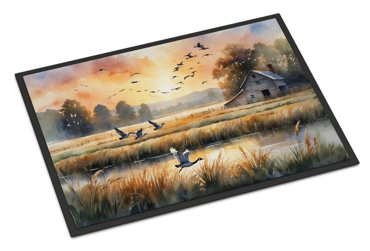 Geese In Flight Doormat Front Door Mat Indoor Outdoor Rugs For Entryway, Non Slip Washable Low Pile, 24H X 36W_maomaolike.com