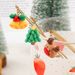 6pcs /Pack Christmas Mixing Spoon Fruit Fork With Pendant Flatware_maomaolike.com