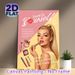 Self-Care Beauty Painting Poster, Vibrant Retro Glam Poster, Stylized Lady Applying Lipstick With Makeup Items & Uplifting Self-care Quote, Ideal For_maomaolike.com