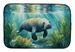 Manatee In A Seagrass Bed Dish Drying Mat Absorbent Dish Drying Mat Pad For Kitchen Counter Dish Drainer Mat For Countertop, 14 X 21", Multicolor_maomaolike.com