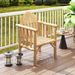 Outdoor Wood Armchair Wooden Patio Dining Chair With Armrests For Various Outdoor Space_maomaolike.com